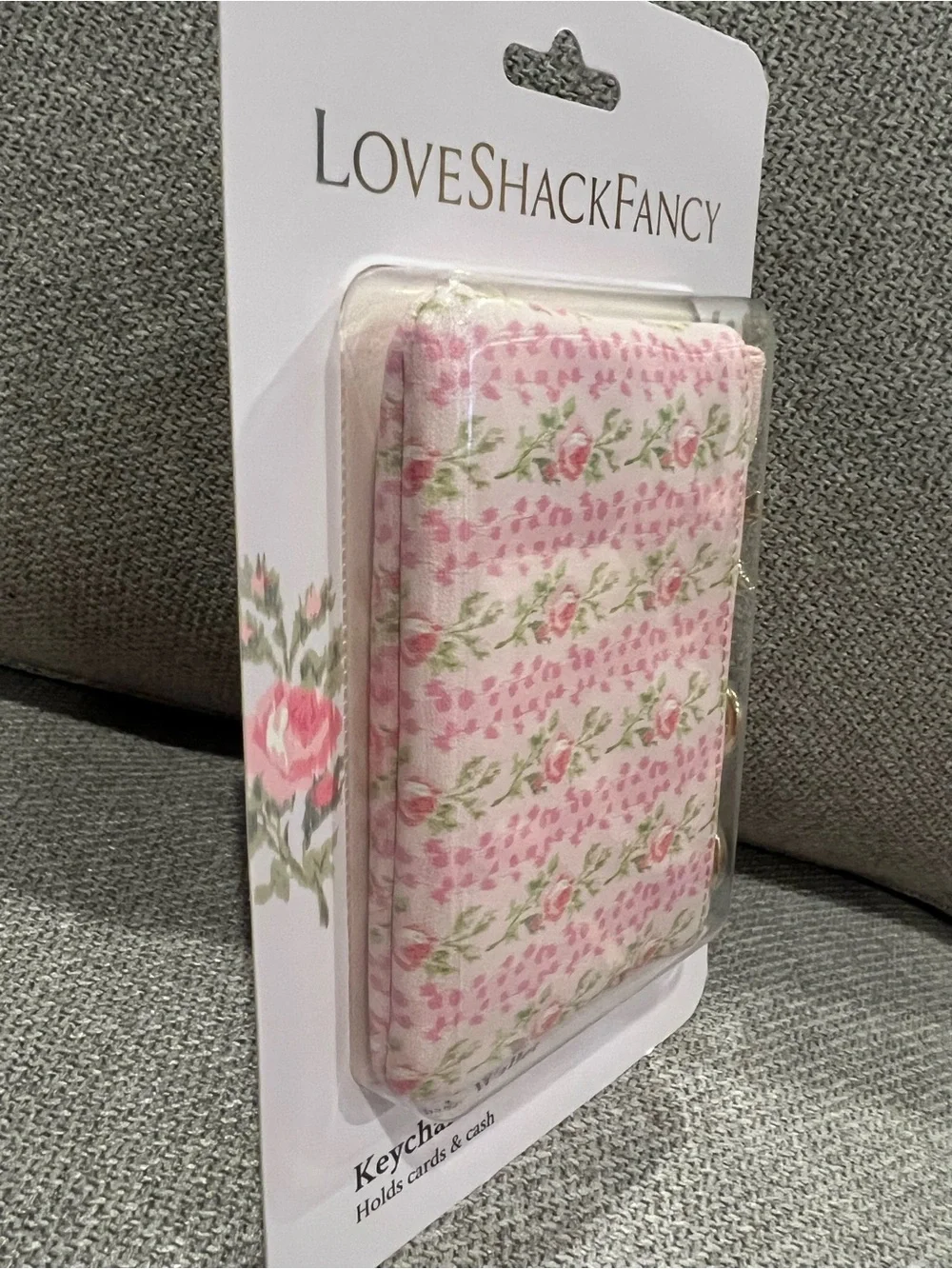 New Loveshackfancy – Case-Mate Blooming Heirloom Zipper Coin Pouch Strawberry